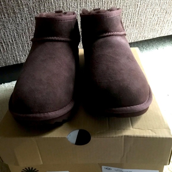 Authentic New Ugg Ultra Mini Boots Kids’ 6 (Women’s 7.5) HTF Burnt Cedar (Brown) - Picture 6 of 7